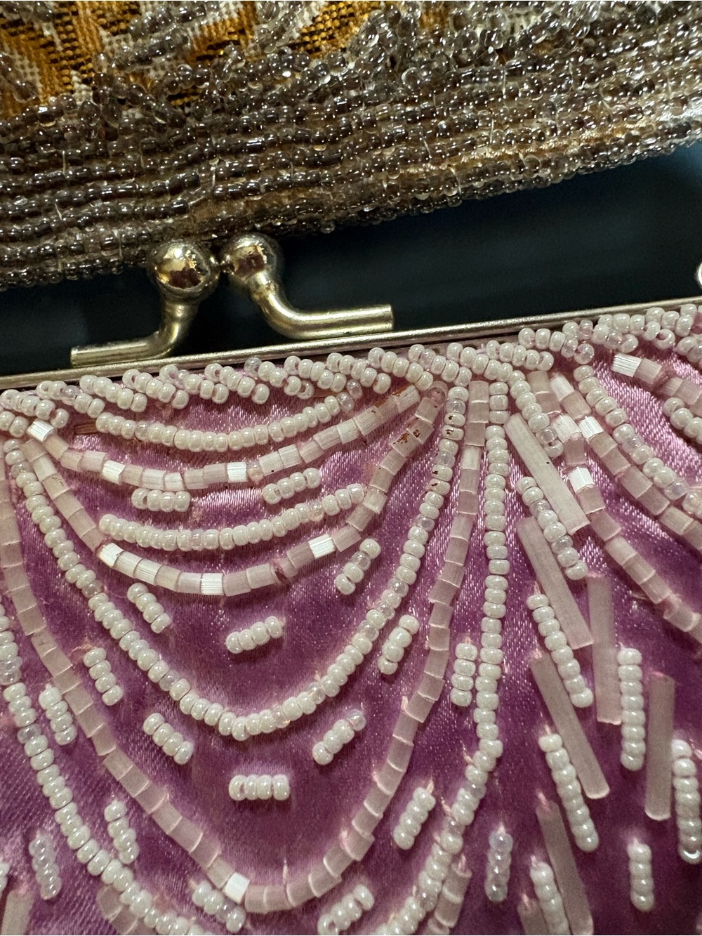 Vintage Beaded Pink Evening Clutch lot - Picture 5 of 6